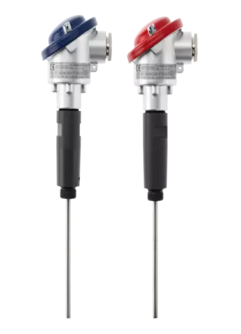 JUMO HEATtemp - Push-in RTD temperature probes for combined cold and heat meters with terminal head for thermowells (type PL)
