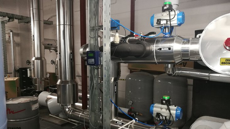 Ammonia detection system from JUMO in the GEA Refrigeration ammonia plant