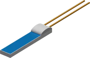 Platinum-chip temperature sensors PCW-M-AuNi - with connection wires according to DIN EN IEC 60751