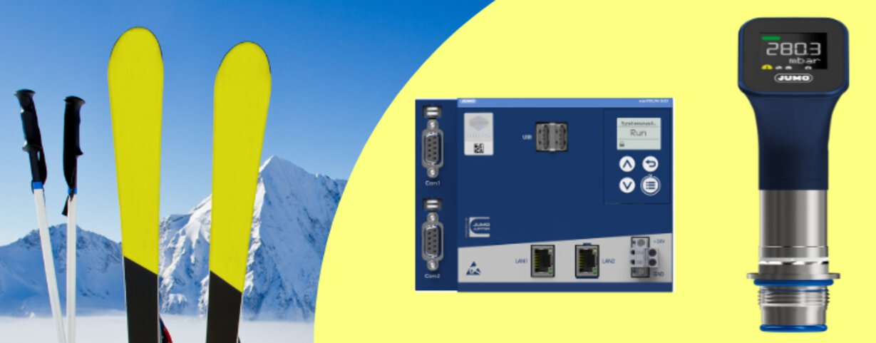 PLC variTRON 500 (705002) and JUMO DELOS S02 pressure transmitter (405056)