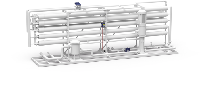 Pressure measurement in the filtration plant