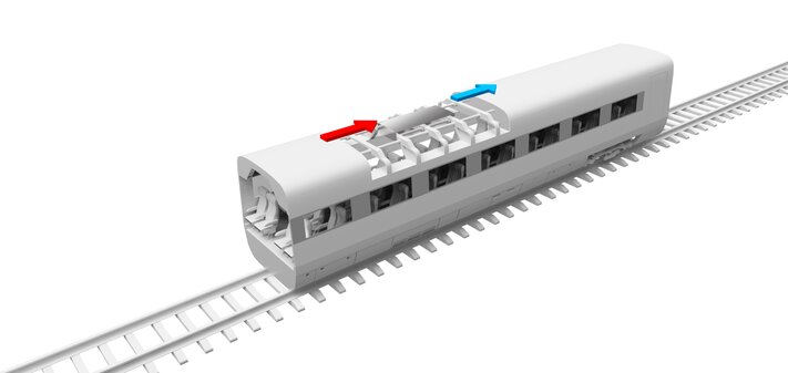 Sistema de aire acondicionado en un tren