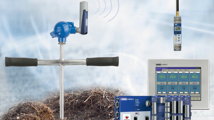 wireless sensor in the composting plant