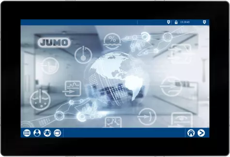 Сенсорный ПЛК-контроллер JUMO variTRON 500 - Сенсорная панель с интегрированным центральным блоком для системы автоматизации ПЛК