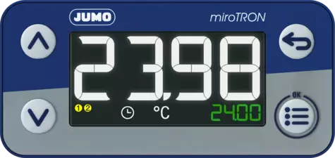 JUMO miro TRON - Termostato elettronico con funzione opzionale di controllo PID a due stati