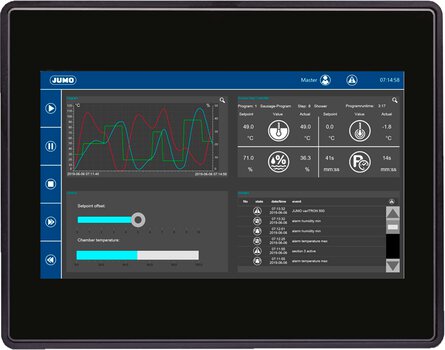 JUMO variTRON Webpanels mit TFT-Touchscreen