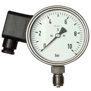 Manometr z przetwornikiem ciśnienia - Przemysłowe czujniki ciśnienia JUMO z wyświetlaczem analogowym