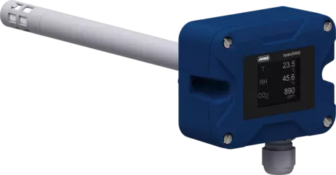 JUMO hydroTRANS S30 - Humidity and temperature transmitter with optional CO2 module in duct version
