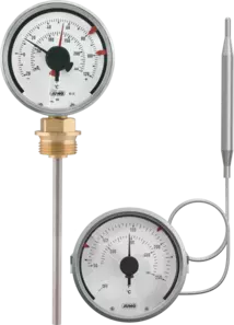Thermomètres à cadran à contact - pour la régulation de la température