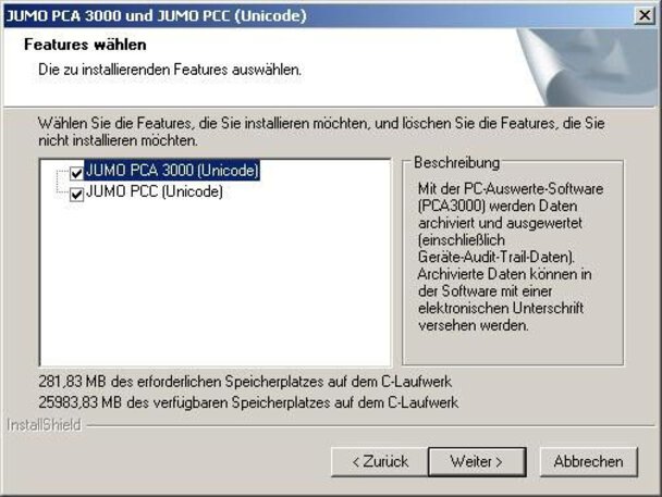 PCA 3000 und PCC.