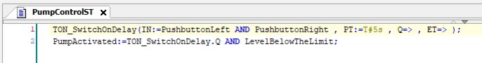 Example program in structured text
