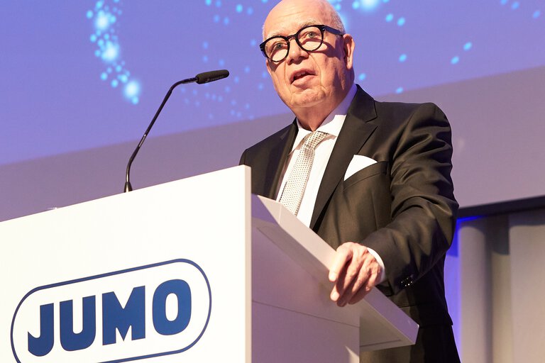 JUMO shareholder Bernhard Juchheim at the anniversary celebration 